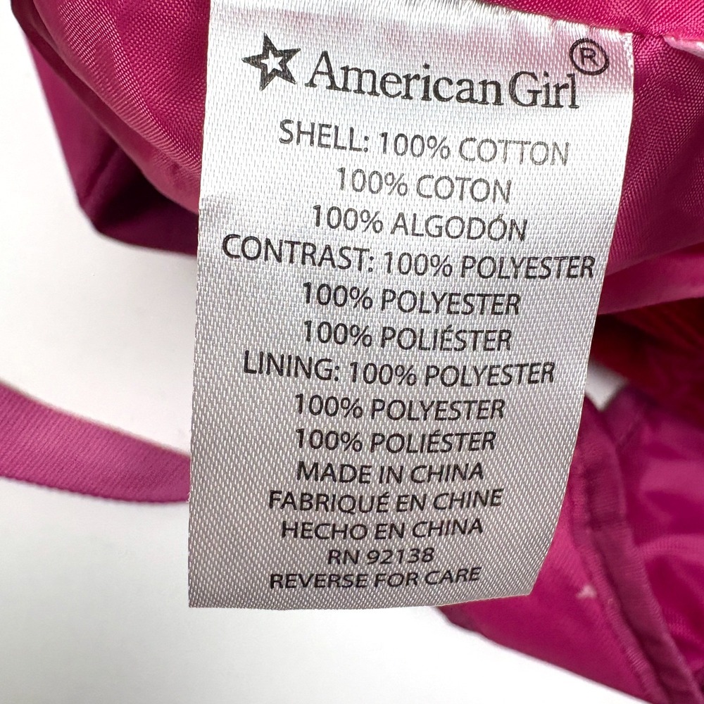 American Girl Corduroy Backpack Doll Carrier Berry/Pink Embroidered‎ Top Carry - Picture 9 of 16